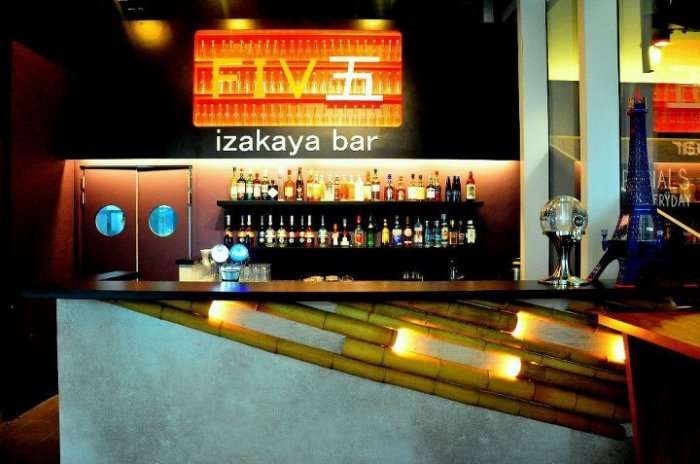bar counter at five izakaya