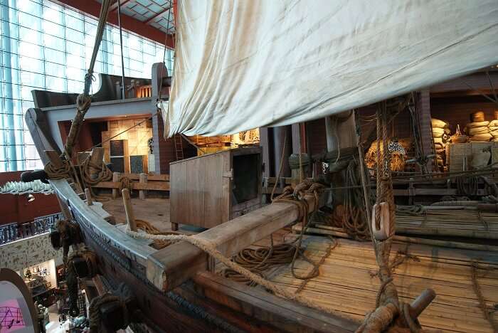 Wrecked ship at Maritime Experiential Museum