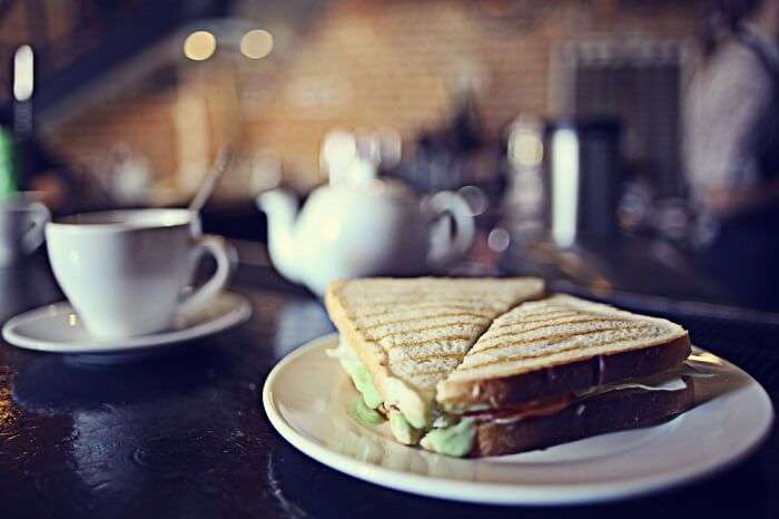 coffee and sandwich