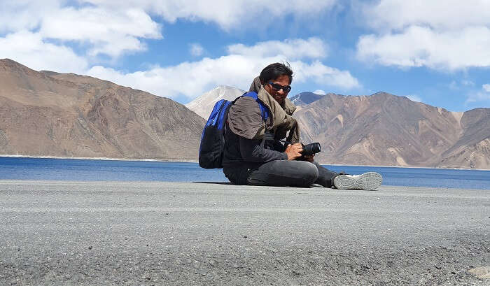 enjoying in ladakh