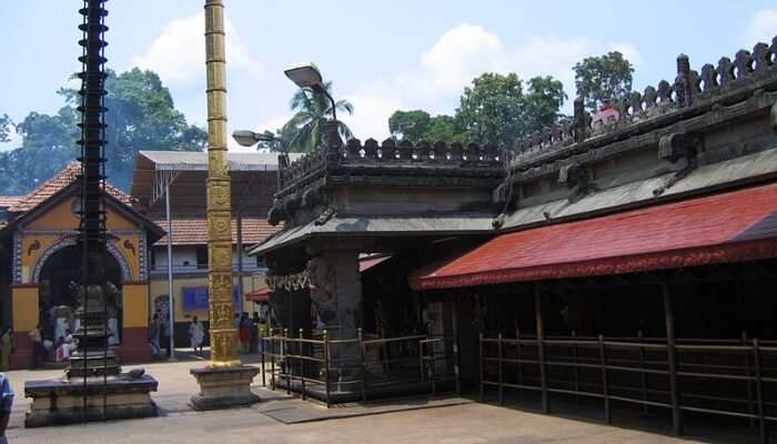 temple with two pious pillars