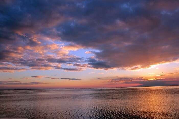 beautiful sunset in Manila