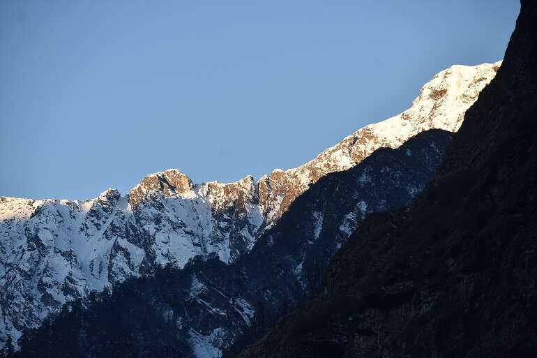 amazing view of the snow covered mountain