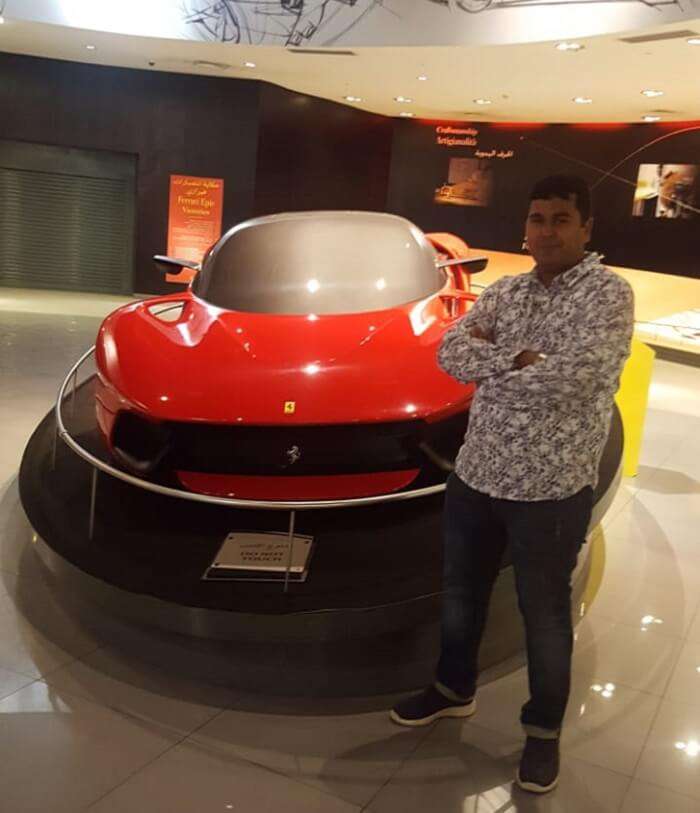 at the ferrari world