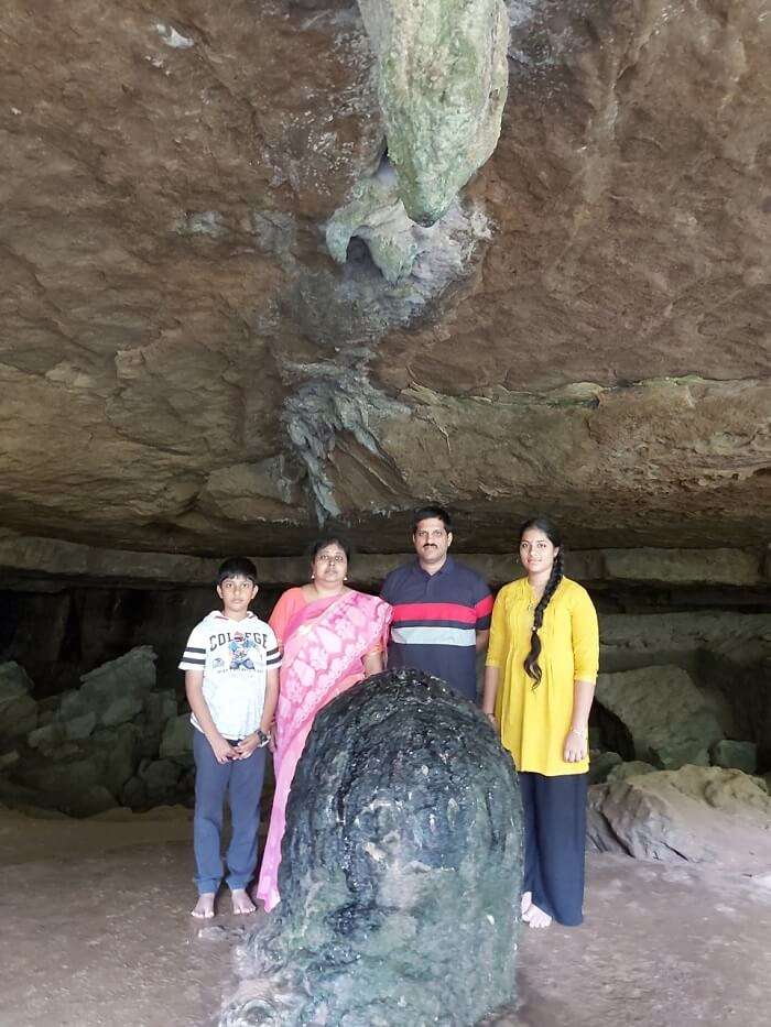 exploring the cave