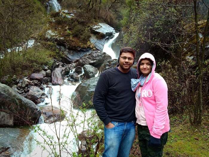 stunning view of the waterfall 