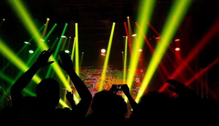 dancing people on the new Year parties in Chennai