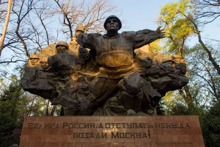 The memorial park of Panfilov 28 guardsmen