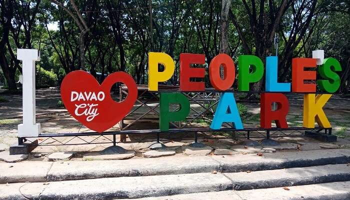 The People's Park Logo at the People's Park Davao