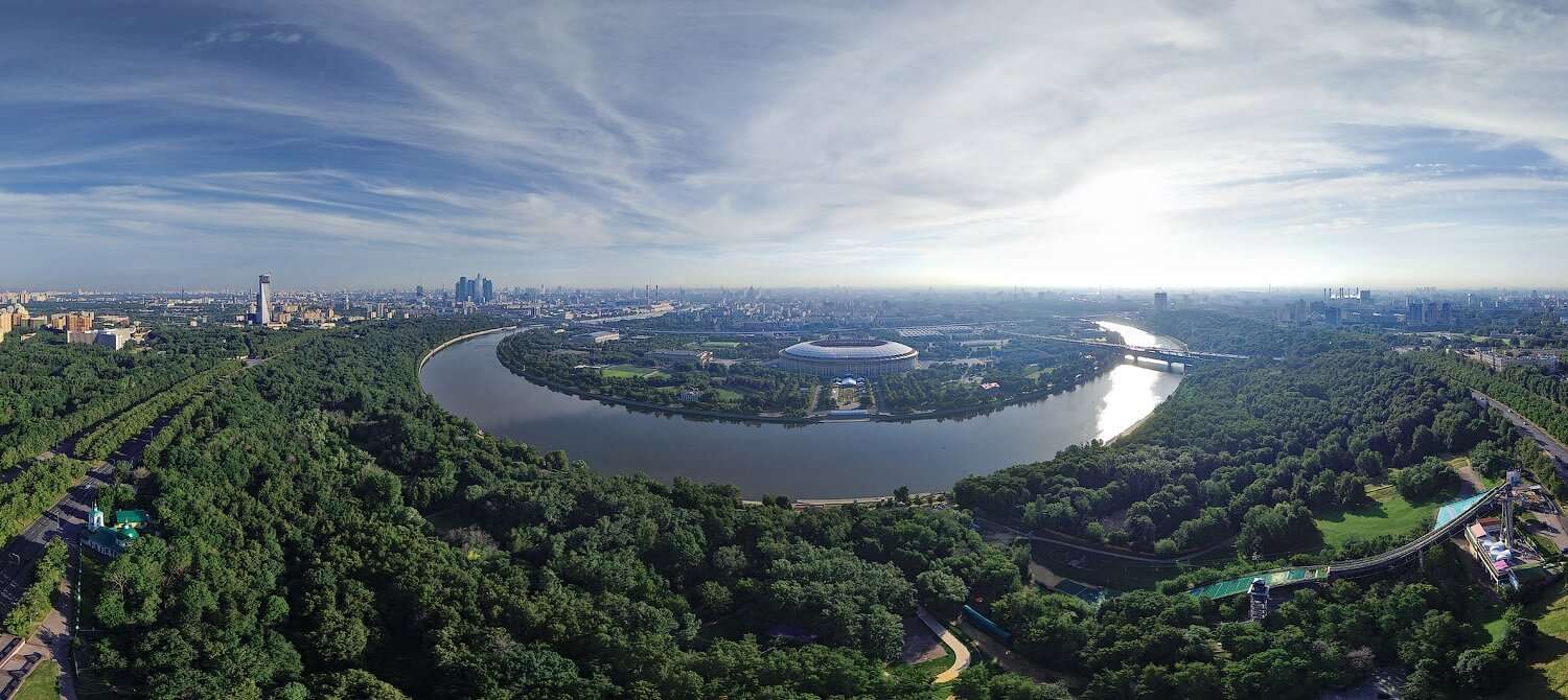 Sparrow hills in moscow