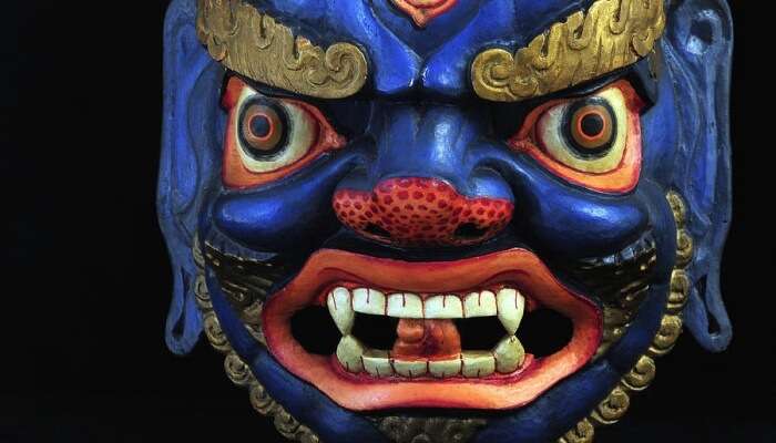 blue Sikkimese mask