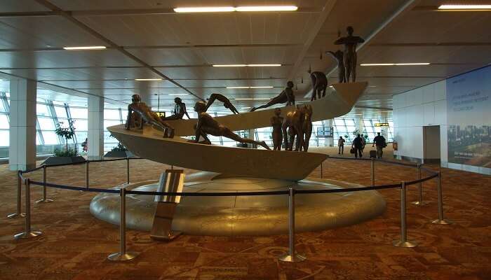 Sculpture at Delhi airport