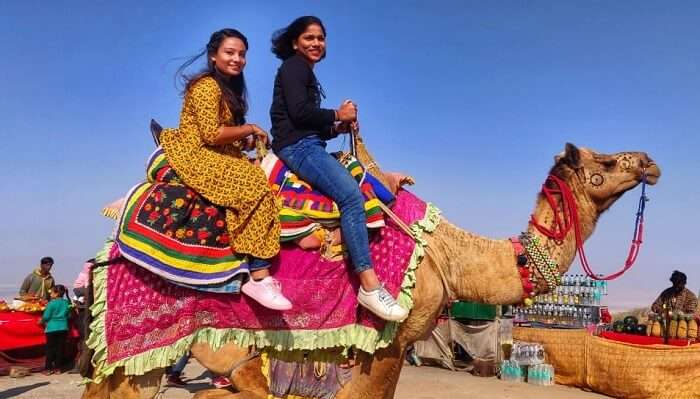 on the camelride