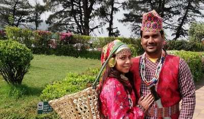 Me and My Wife At Traditional Dress