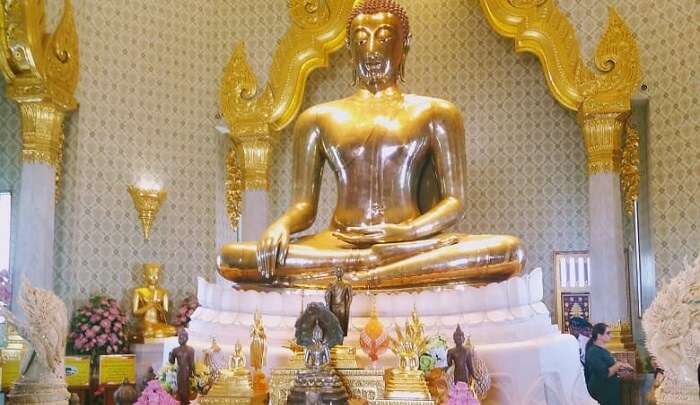 the Budddha statute