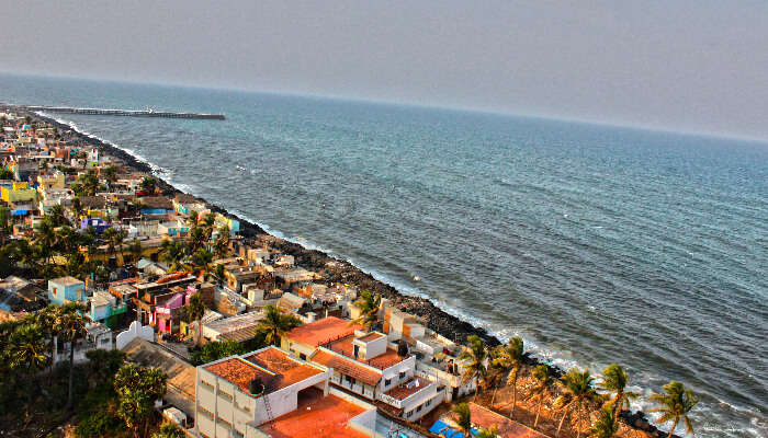 A coastal area in Pondicherry 