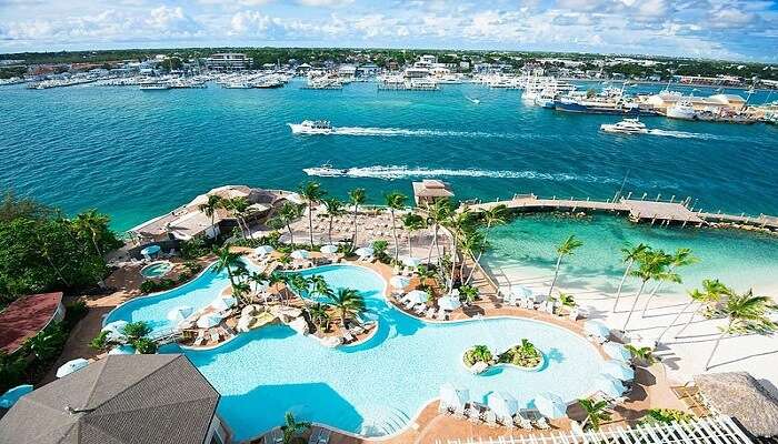 view of Bahamas from above