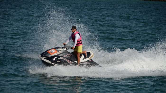 Jet skiing