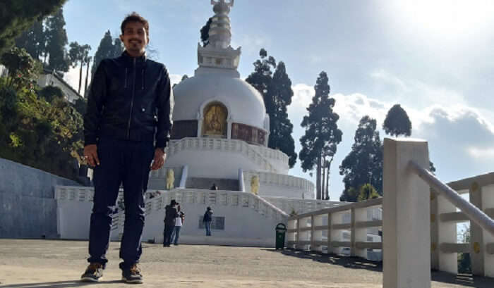  visit to Peace Pagoda in Darjeeling