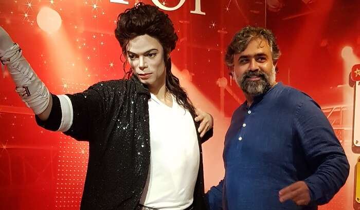 at the madame tussauds of Hong Kong