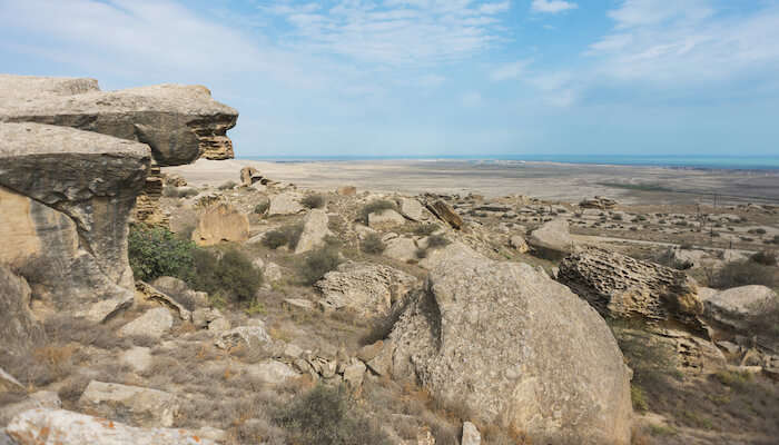 craggy rocks of Absheron National Park