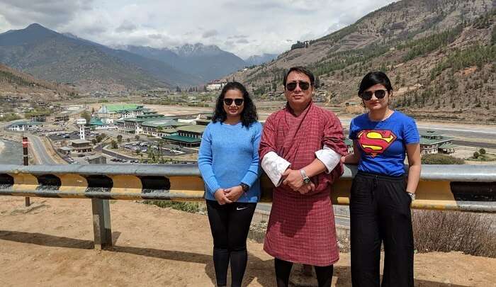 greeted by locals of Bhutan