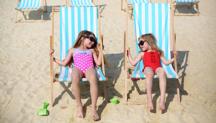 kids lounging at Shikhov Beach