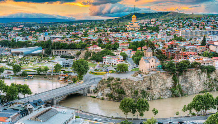 the walled city of Tbilisi