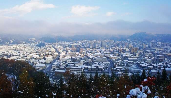 bird's eye view of a hill station