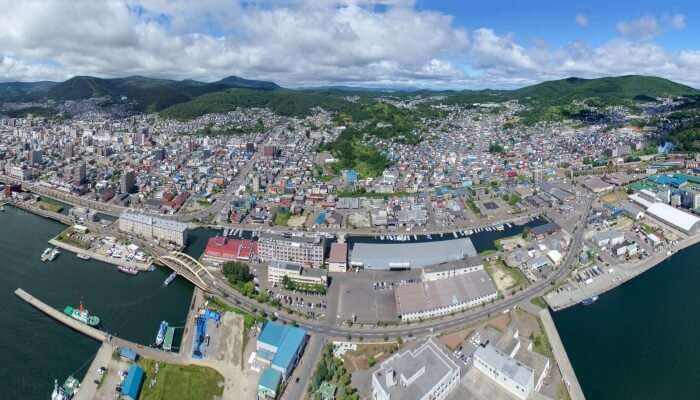 aerial view of a hill station