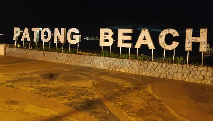 at the patong beach