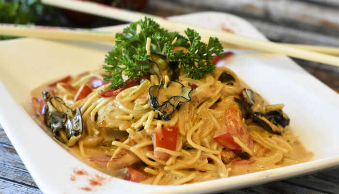 A dish served at Maharashtra restaurants