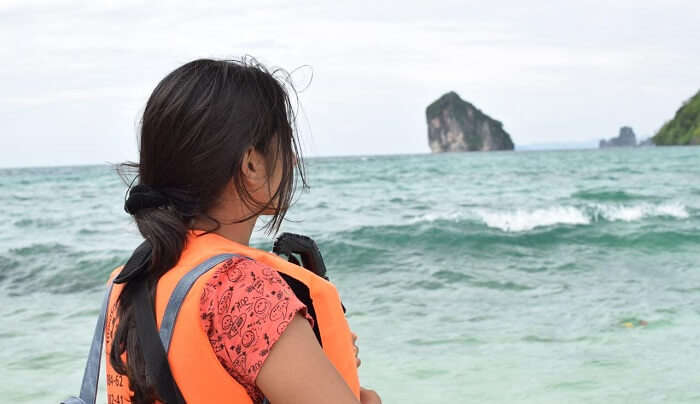 looking at the waves of the beach