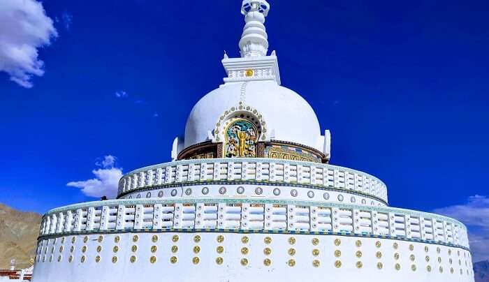 Shanti stupa in Leh