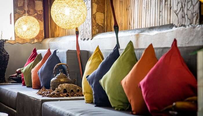 colorful cushions