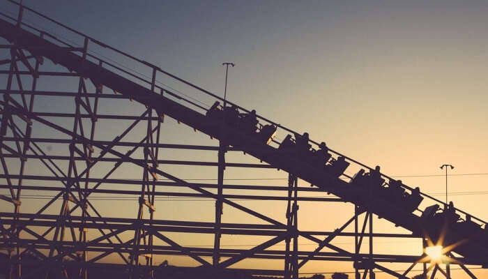 roller coaster ride silhouette