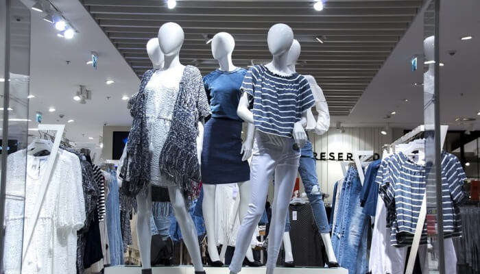 mannequins on the display window 