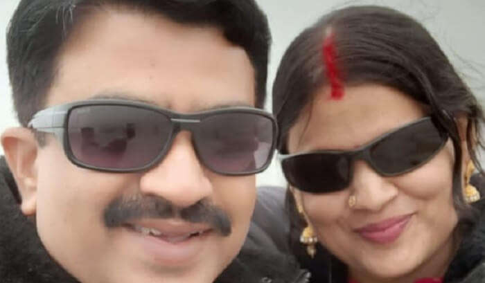clicked a selfie with wife
