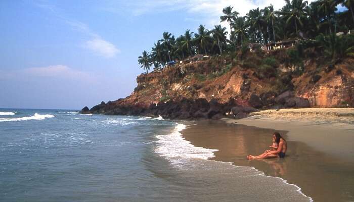 Varkala Beach a top place to visit Kerala in November.