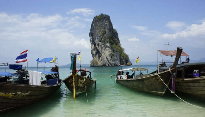 Boating in the island