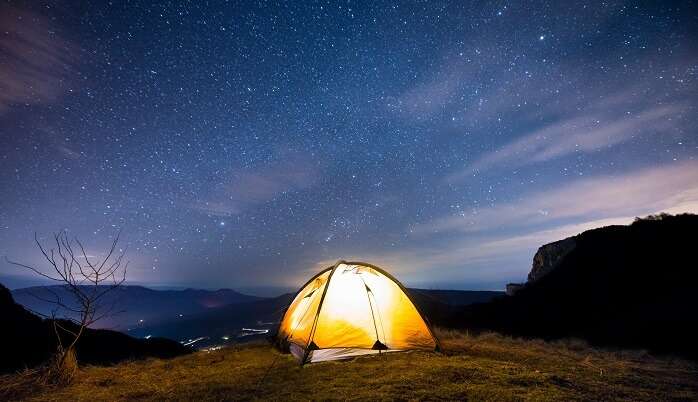 Camping in night
