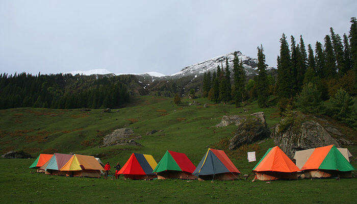 camping under the open sky