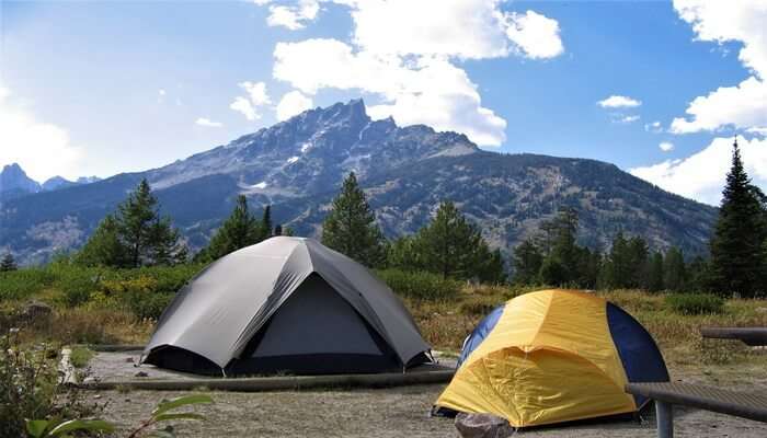 camping in hills