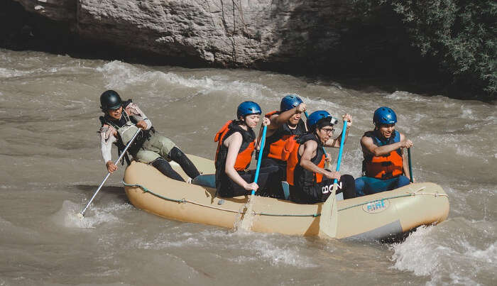Lake Rafting with Friends