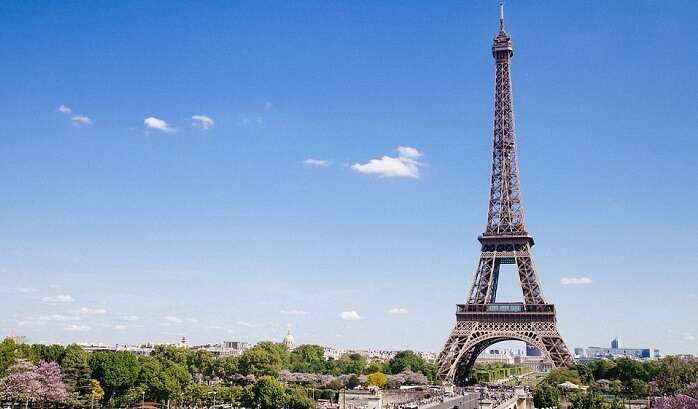 wondering at the beauty of the Eiffel Tower in Paris