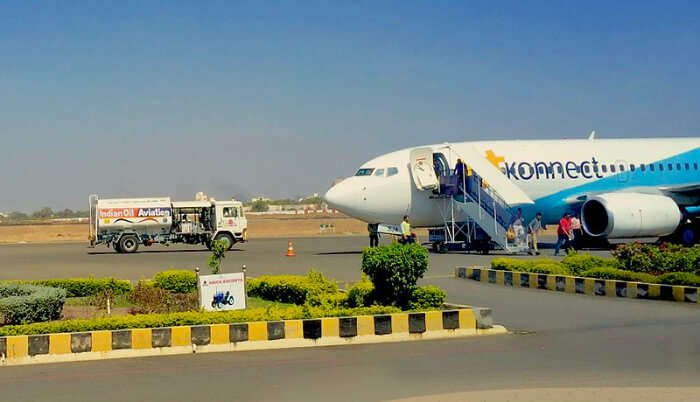 Aeroplane on the runway