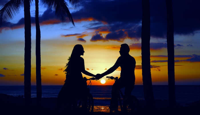 Couple Enjoy Cycling