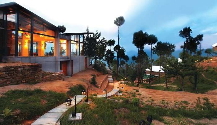 an eco-resort in the Himalayas