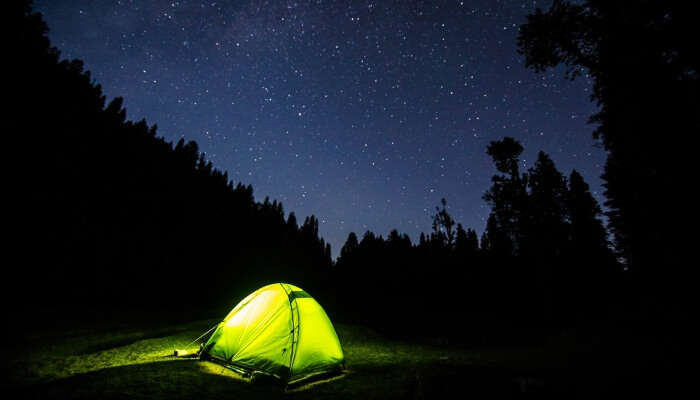 camping at night