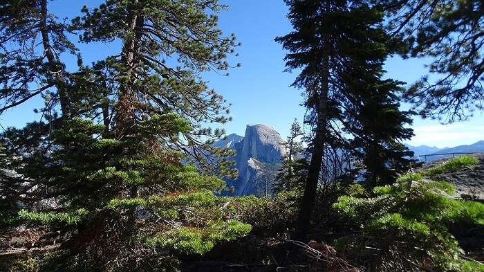 Glacier Point located directly above the valley